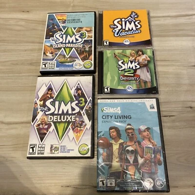 The Sims PC GAME LOT -Island Paradise Vacation Univeristy City Living Expansion - Image 1 of 4