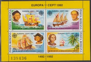RUMANIA Sc# 3742a-d CPL MNH S/S DESCUBRIMIENTO DE AMÉRICA, COLÓN - 500a ANN - Imagen 1 de 1