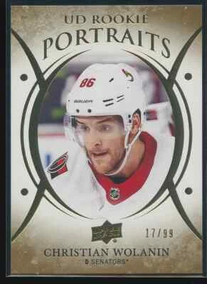Christian Wolanin 2018-19 Upper Deck Portraits Gold RC 17/99 - Image 1 of 2