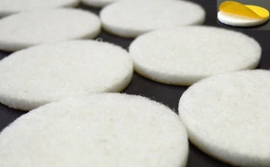 Profi Filzgleiter rund Ø 26 mm weiß ab 4St. - stark selbstklebend 3,5mm dick - Bild 1 von 2