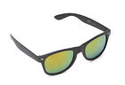 Matte Reflective Lens Vagabond Sunglasses, Yellow Orange Lens