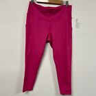 Z By Zella Womens Leggings Size L Large High Rise 7/8 Daily Pocket Pink