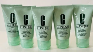 5 x Clinique 7 giorni crema scrub formula risciacquo 1 oncia / 30 ml ogni misura da viaggio NUOVO - Foto 1 di 3