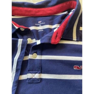 Herren Vineyard Vines Golf Polo - Navy & White Stripes - Größe L - Bild 1 von 4