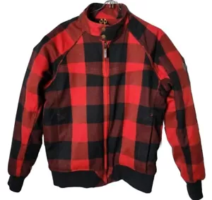 Timberland Men L Waterproof Red Plaid Full Zip Heavy Bomber winter snow Jacket - Picture 1 of 8