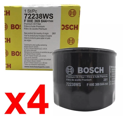 Масляный фильтр Bosch 4 шт. для GMC Chevy Buick Cadillac Oldsmobile Pontiac 72238WS - Изображение 1 из 4