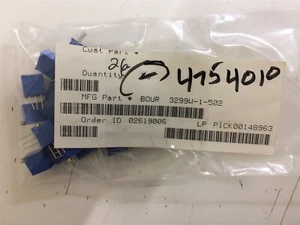 3299W-1-502 BOURNS RES TRIMMER 5K OHM 0.5W PC PIN TOP 6 PIECES - Picture 1 of 1