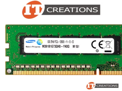 SAMSUNG 8GB PC3L-12800E DDR3-1600 UNBUFFERED ECC 2RX8 MEMORY M391B1G73QH0-YK0Q - Image 1 of 2