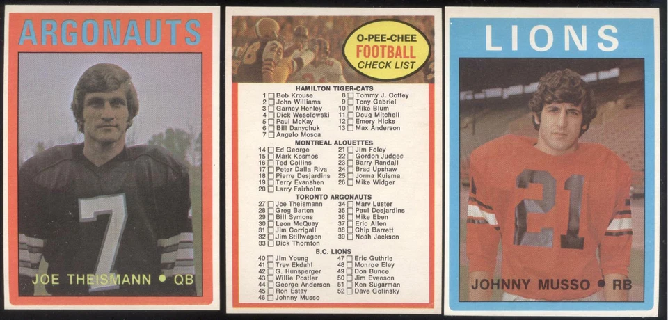 1972 CFL O-PEE-CHEE OPC FOOTBALL - YOU PICK NUMBERS #1 - #132 - NMMT OR BETTER  - Image 1 of 1