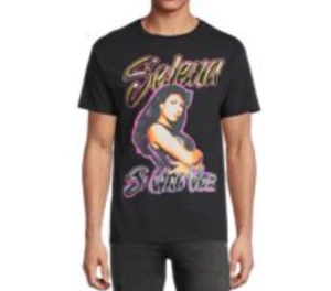 Selena Quintanilla New Graffiti T Shirt XXL Halloween Tejano Singer Black Music - Picture 1 of 3