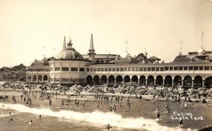 RPPC Casino & Beach Scene SANTA CRUZ, CA c1930s Vintage Photo Postcard - Picture 1 of 1