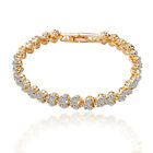 Heart RhinestoneCrystal Chains Bracelet Women Charm Infinity Cuff Bangle Jewelry