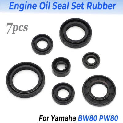 7pcs For Yamaha Big Wheel 80 PW80 1983-2006 Engine Oil Seal Set PW80 1983-2006 Foto 1 de 4