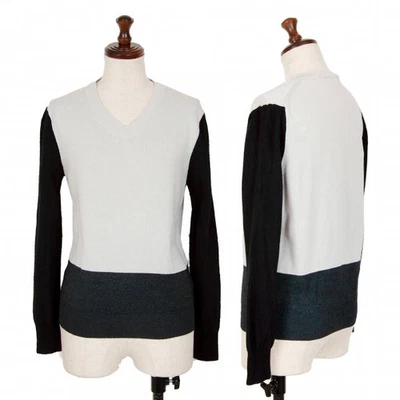 Suéter tejido cuello en V tricolor COMME des GARCONS talla XS-S (K-12... Foto 1 de 4