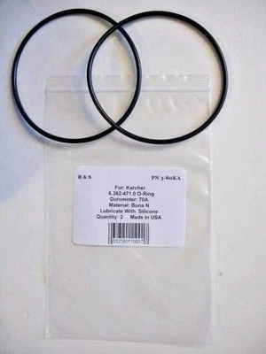 2 Karcher 6.362-471.0 O-Rings / 80 X 3MM / R&S 3-80KA / Buna N 70 Material - Image 1 of 2