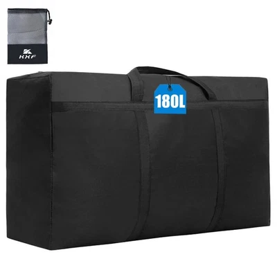 KXF 180L Extra Large Storage Bag Waterproof Heavy Duty Moving L, Black  - Image 1 of 4