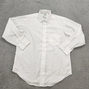 Vintage Arrow Shirt Mens 15 31 White Decton Broadcloth Sanforized Dress US Made - Picture 1 of 11