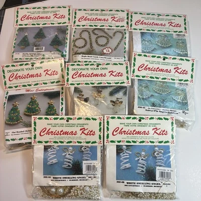 Kits de cuentas adornos navideños vintage Merri Mac nuevo árbol bastón de caramelo ángel Foto 1 de 4