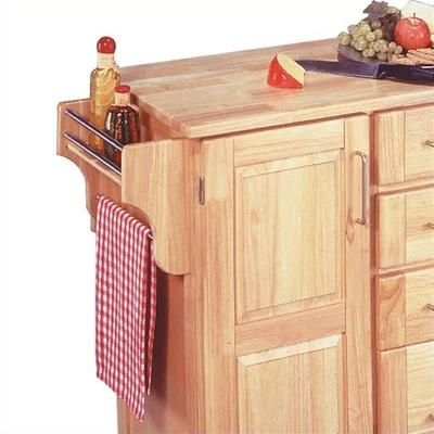 Carro de cocina con ruedas de madera Homestyles General Line en marrón Foto 1 de 4