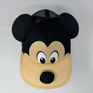 Disney Parks Mickey Face Ears Foam Mesh Trucker Snapback Baseball Hat Cap Adult - Picture 1 of 12