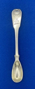 Georgian Scottish Silver 'Fiddle & Shell' Pattern Mustard Spoon Edinburgh 1824 - Picture 1 of 11