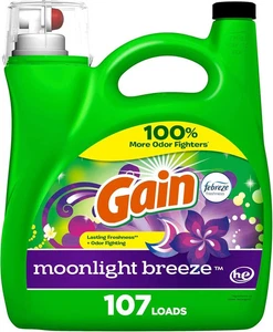 Detergente líquido para ropa Gain + Aroma Boost, aroma Moonlight Breeze, 107 cargas, - Imagen 1 de 8