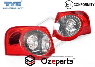 TYC Pair LH+RH Tail Light Lamp For Volkswagen VW Passat Wagon B6 3C 2005-2010 - Image 1 of 4