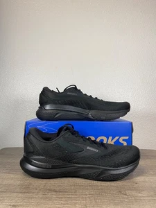 NEW Brooks Adrenaline GTS 24 Triple Black - Size 9.5 Men's SALE FAST SHIP - Picture 1 of 5