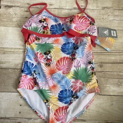 WALT DISNEY WORLD UPF 50+ TROPICAL MINNIE MOUSE BATHING SUIT WOMANS SIZE SMALL - Image 1 of 4