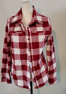 Cabela's Button Up Flannel Shirt Size Small Plaid Long Sleeves Women's - Picture 1 of 3