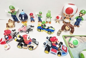 Super Mario Nintendo Mixed Figures Lot Of 21, Mario Kart, Jakks, Hot Wheels  - Picture 1 of 22