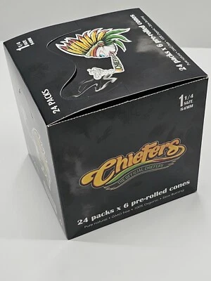 Chiefer's Pre-Rolled Cones 1 1/4 (PRIVATE LABEL)  24 Packs of 6 each (144 ) - Image 1 of 4