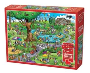 Par for the Course Doodle Town 1000 Piece Jigsaw Puzzle Cobble Hill New - Picture 1 of 3