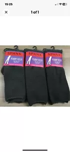 Spanx Plushy Feely Black Knee High Socks - Picture 1 of 2