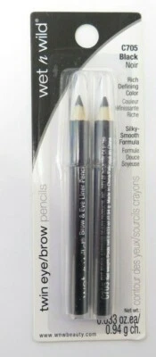 Wet n Wild Twin Eye/Brow Pencils, Black C705 *Four Pack* - Image 1 of 2