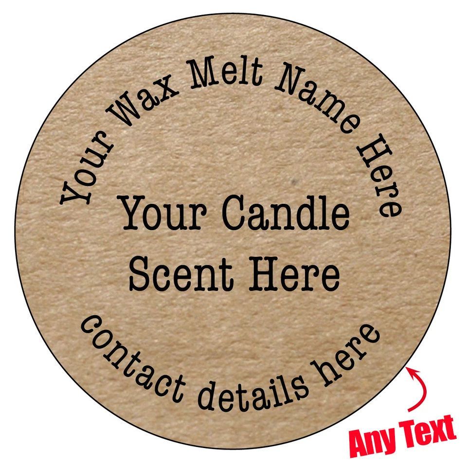 72 x 45mm PERSONALISED WAX MELTS STICKERS - BUSINESS LABELS SOY WAX CANDLE -380 - Image 1 of 1