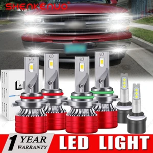 For Chevy Tahoe 2001-2006 6X 6000K White LED Headlight High Low +Fog Light Bulbs - Imagen 1 de 12