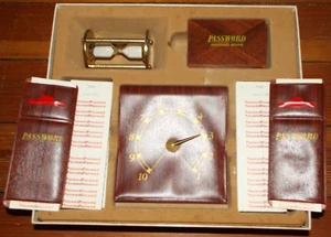 Vintage 1963 Password Fine Edition Complete EUC Wood Grain Milton Bradley RARE - Bild 1 von 3