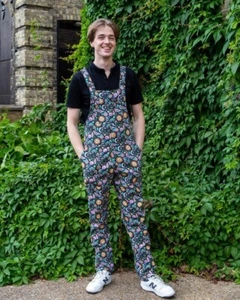 Boho Sommer Print Stretch Baumwolle Latzhose von Run and Fly - Bild 1 von 6