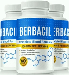 (3 Pack) Berbacil Capsules to Support Healthy Blood Sugar and Pressure Levels - Picture 1 of 8