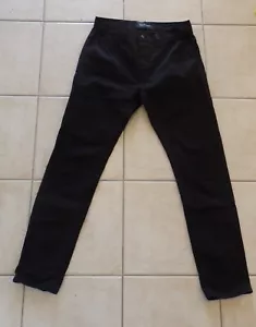 Abrand Men's Jeans Sz 30 - 32 Black Mid Rise A Dropped Skinny Button Fly Denim - Picture 1 of 8