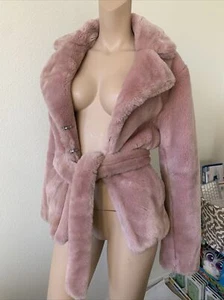 Moda International fur coat Medium Pink - Picture 1 of 9