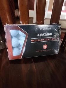 Kirkland Recycled Golf Balls Box of 15 NEW FREE Same Day Shipping - Picture 1 of 1
