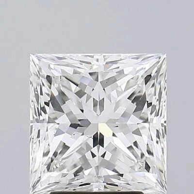5.00 Cts G Color SI1  Clarity Lab Grown Princess Cut IGI Certified CVD Diamond - Image 1 of 4