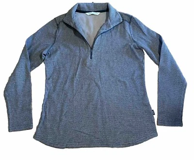 Pullover Woolrich Capa Base Mediana Manga Larga Cuarto Cremallera Gris Pata de Gallo Foto 1 de 4