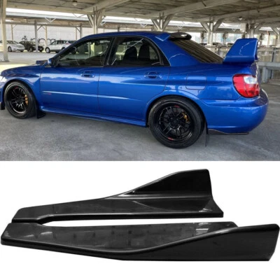 2 piezas espatas de parachoques trasero de coche negras brillantes para Subaru Impreza WRX Sti 2005-2007 Foto 1 de 4