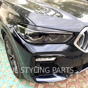 Coprifaro nero lucido palpebra sopracciglia per BMW G05 X5 G06 X6 2019-2023 - Foto 1 di 3