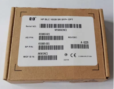 New in box 455883-B21 HP 10Gb SR SFP+ LC Transceiver 455885-001 456096-001 - Image 1 of 4