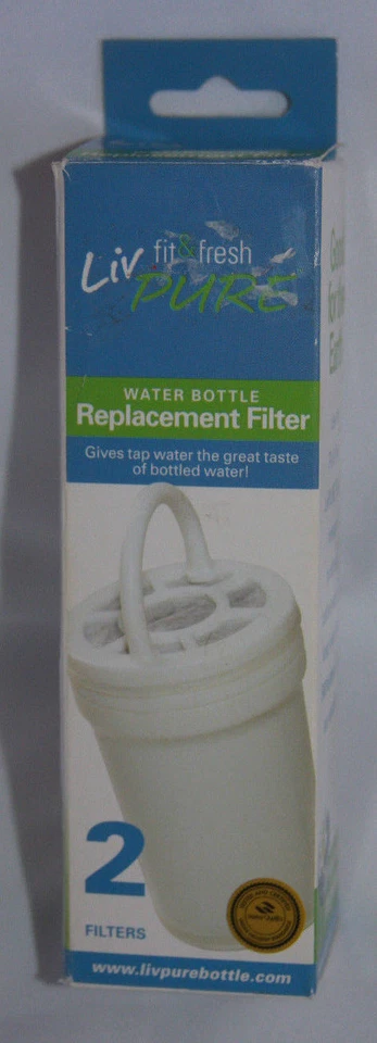 2 Liv Pure Fit & Fresh Water Bottle Replacement Filters 132ff
