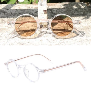 Retro Round TR90 Full Rim Reading Glasses Photochromic Brown Sunglasses Readers - Picture 1 of 21
